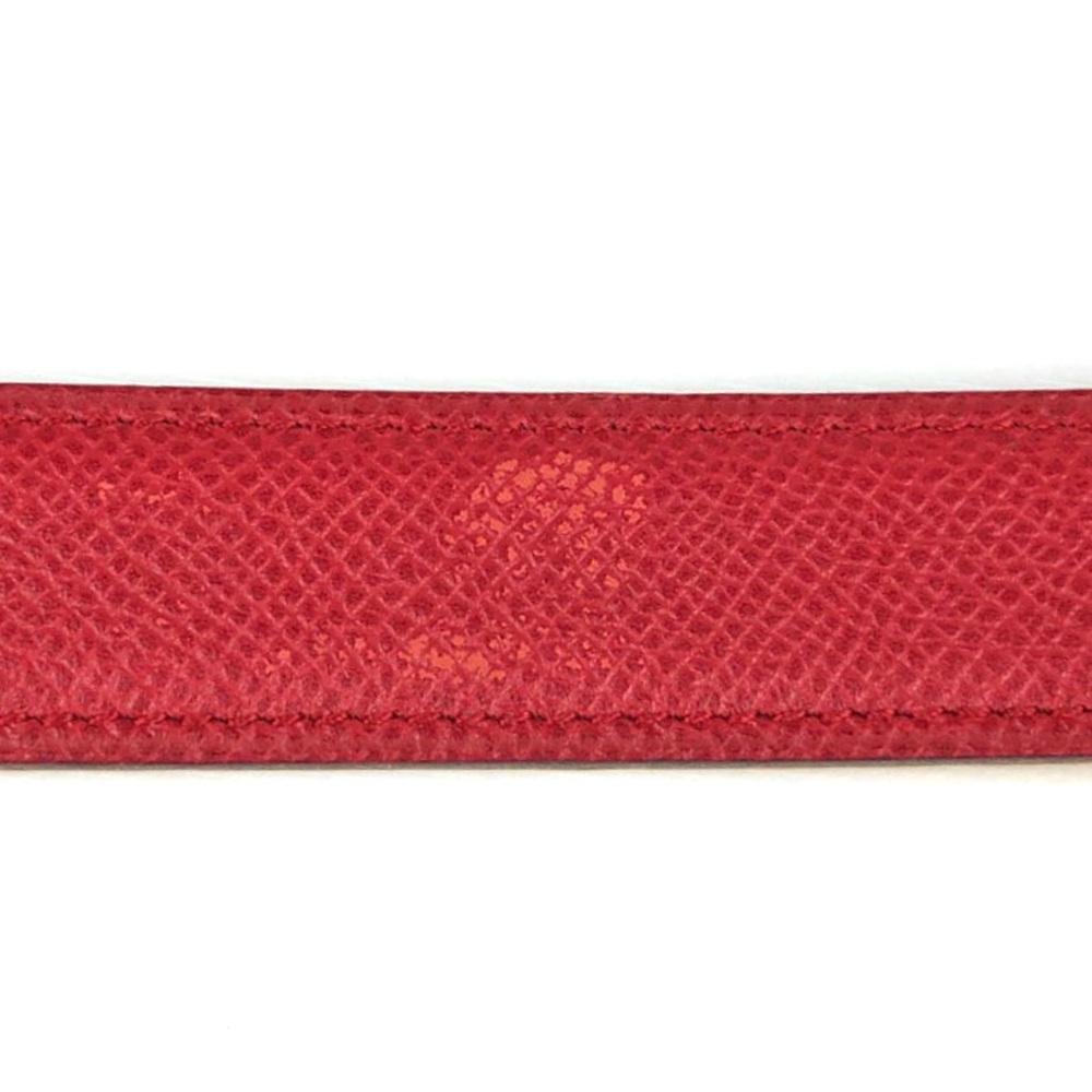 HERMES Narrow H Yellow Red Reversible Leather Belt - Picture 4 of 8